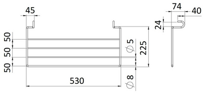 Pyyhekuivain tarvike Rej Design Pivo-hylly 50 musta
