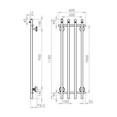 Pyyhekuivain vesi Rej Design Vivo Bt 40124 kromi