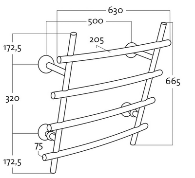 Pyyhekuivain vesi Rej Design Bt Quartet valkoinen