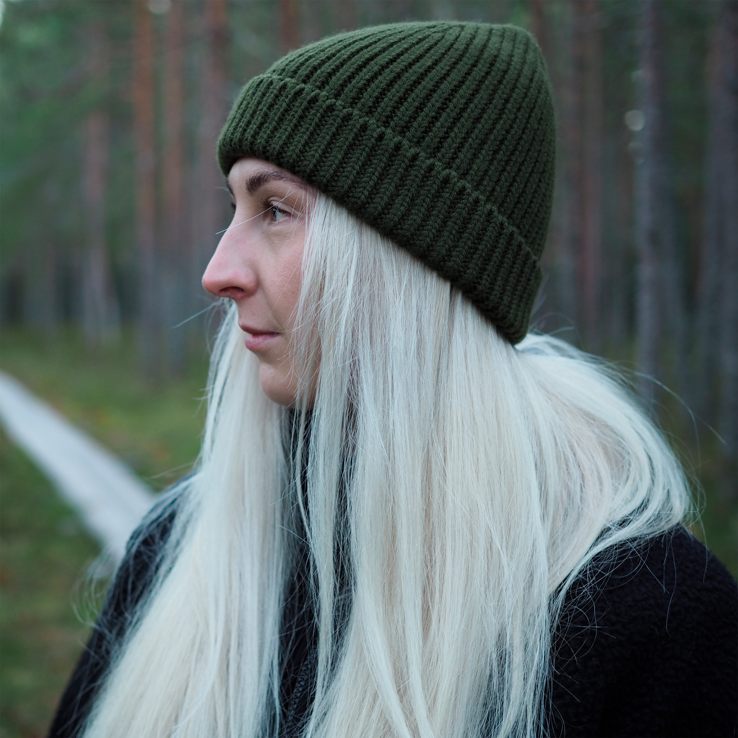 Pipo Retki 100% merino chunky vihreä one size