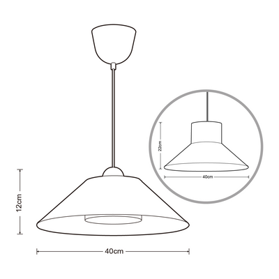 Riippuvalaisin Heat Raffia 40cm olki/kangasvarjostin E27