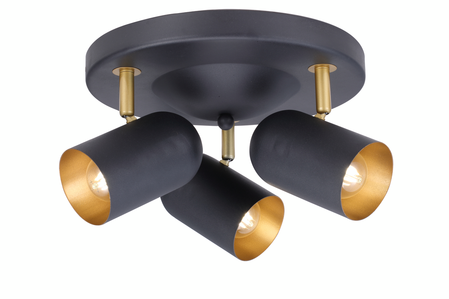 Kattospotti Heat Beaker 3-osainen musta E14x3