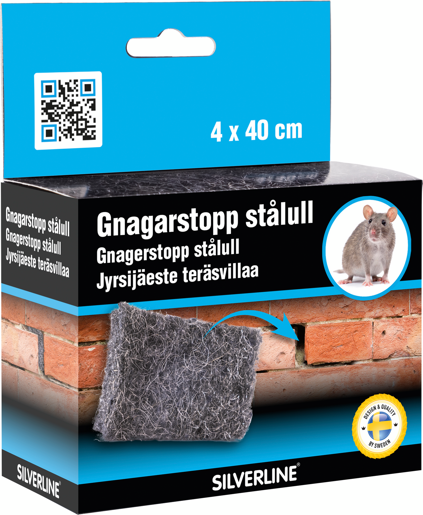 Teräsvilla hiiri ja rotta 4x40cm