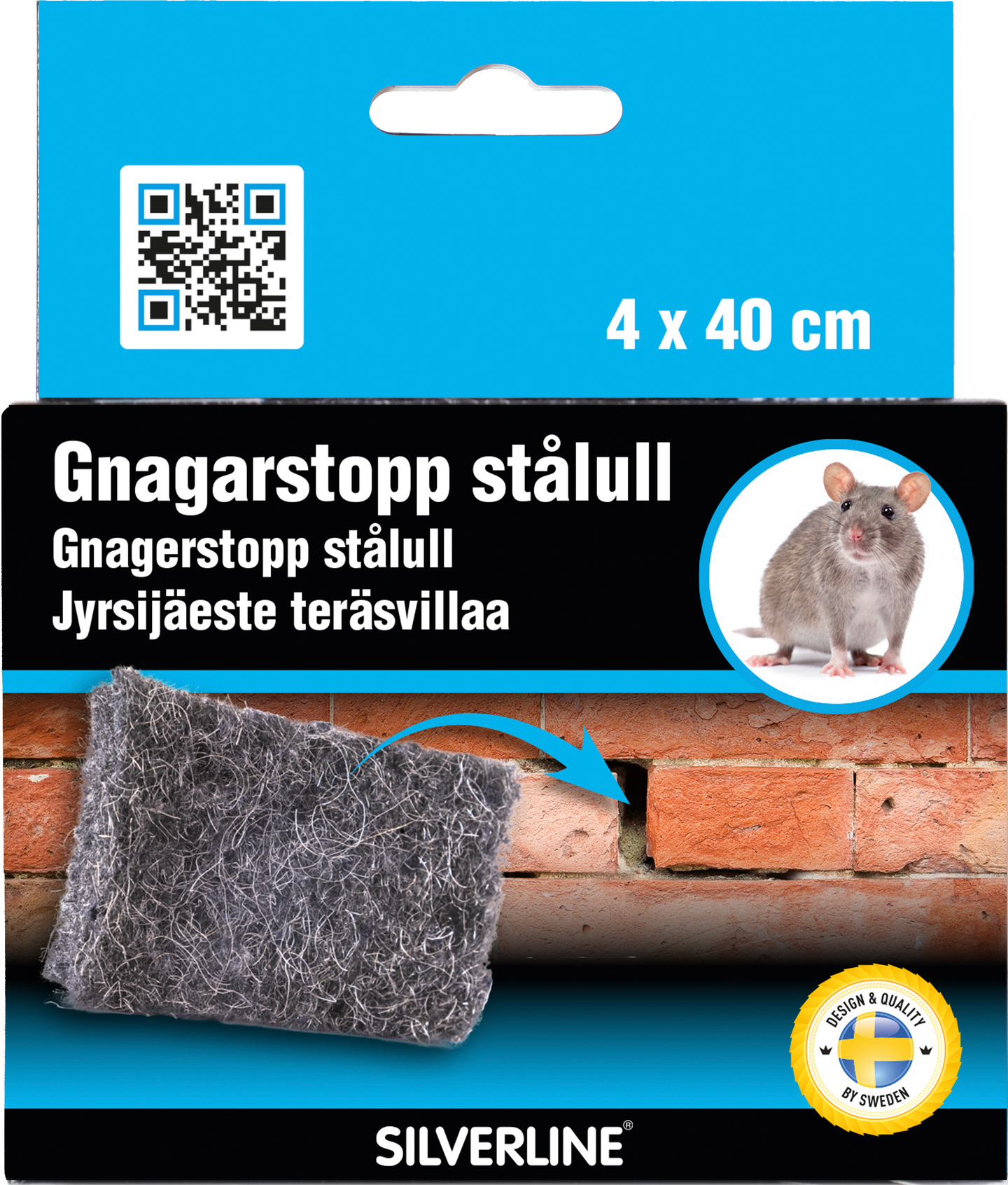 Teräsvilla hiiri ja rotta 4x40cm