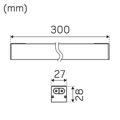 Pinta-/ripustusvalaisin Hide-a-Lite Flexline 545lm 6W 27/3/4K Wh