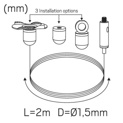 Mekaaninen lisätarvike Hide-a-Lite Flexline Ripustussarja Bl