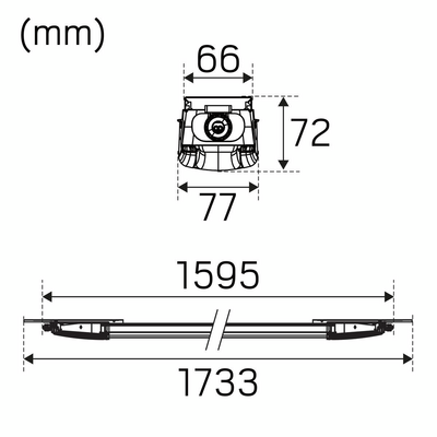 Teollisuusvalaiaisn Hide-a-Lite Liteline Ip66 8550lm 55W 3/4K Gr