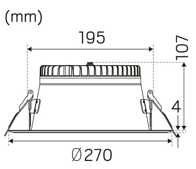 Alasvalo Hide-a-Lite Echo 270 Ip44 1870lm 3/4/5,7k Dim W