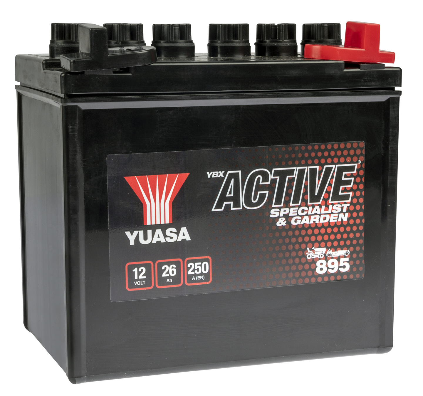 Ruohonleikkuriakku Yuasa 26Ah 12V 250A EN -/+