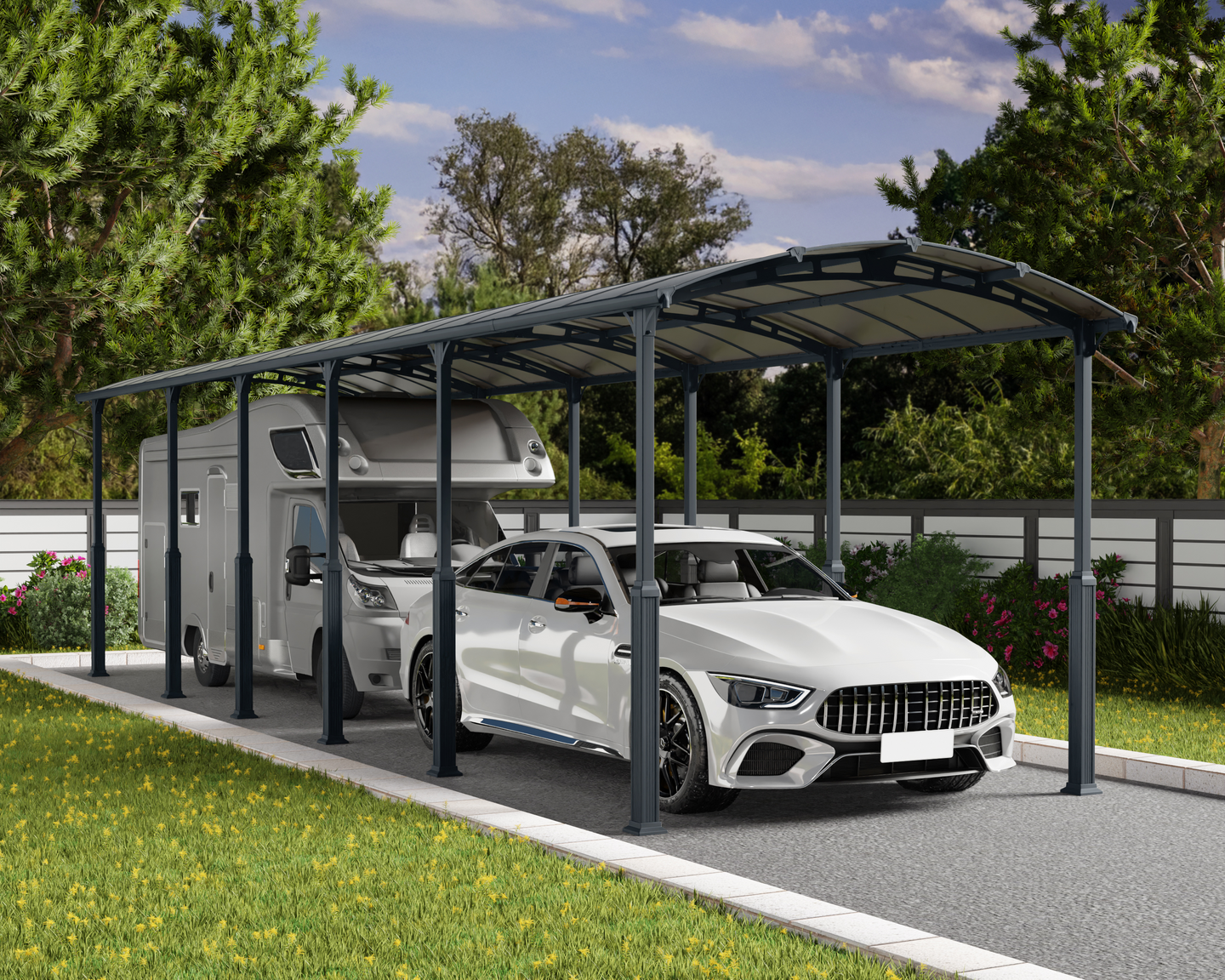 Autokatos Canopia Alpine 3,6x13m harmaa