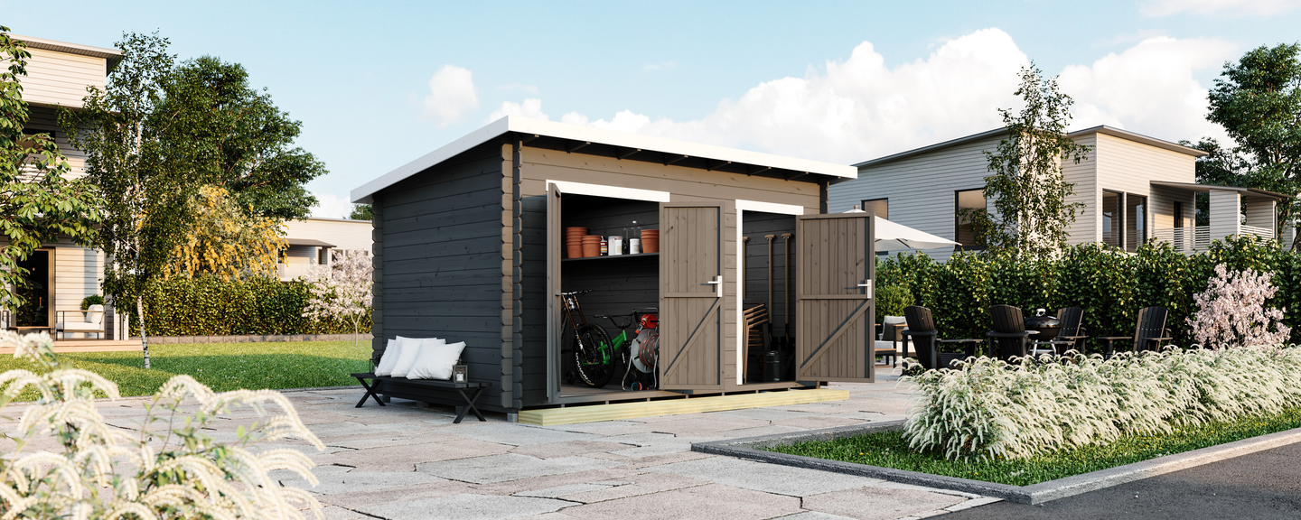 Pihavarasto Luoman Lillevilla Puolukka 9,4m²