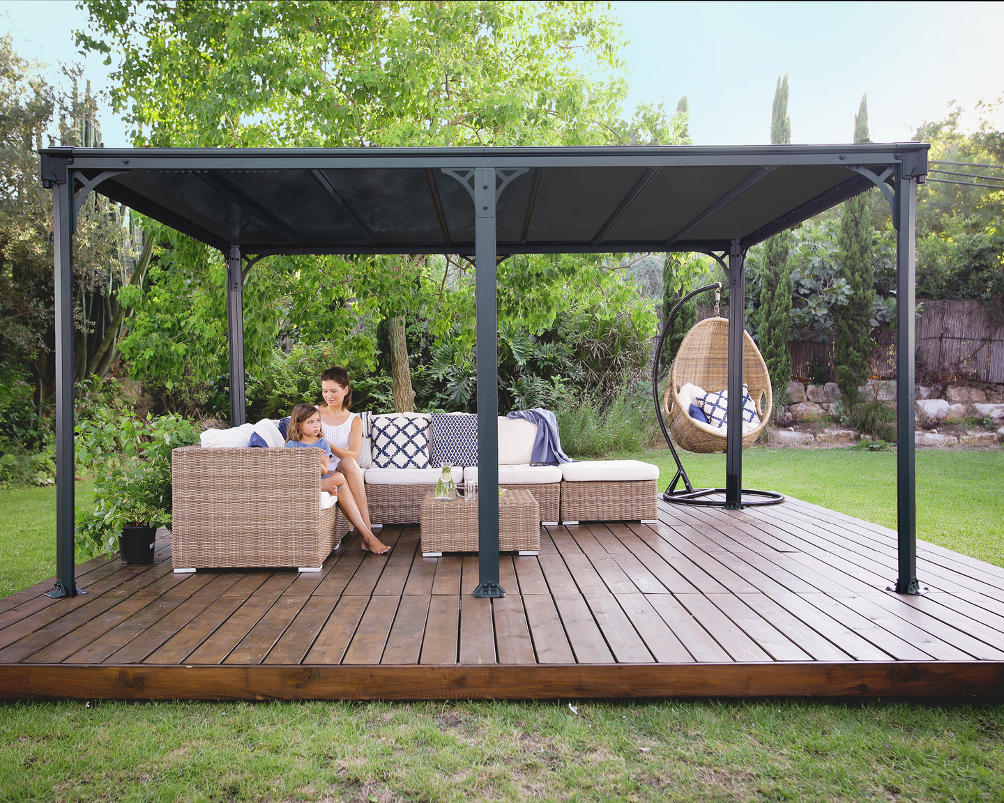 Pergola Palram Milano 4300 426x309x225cm harmaa