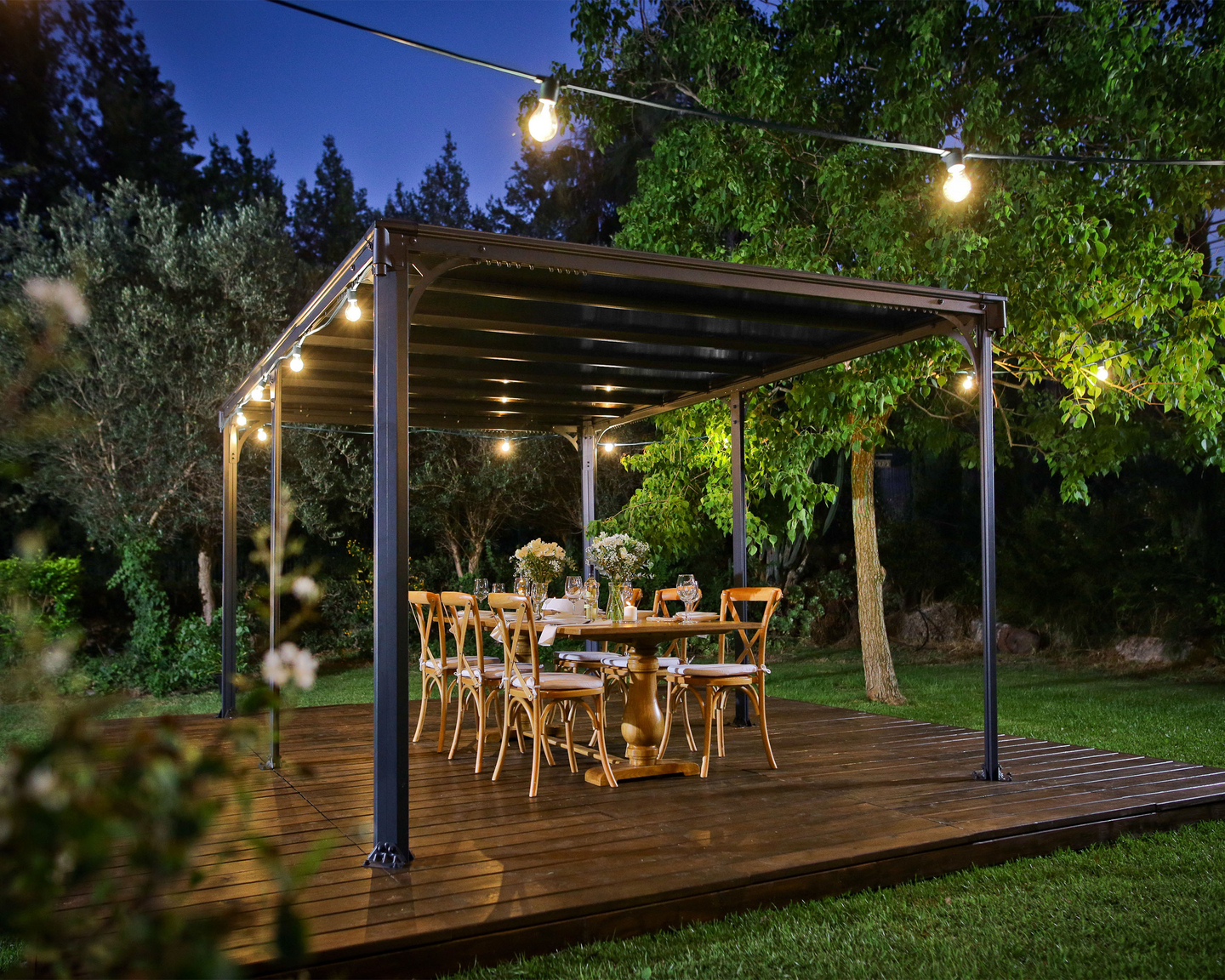 Pergola Palram Milano 4300 426x309x225cm harmaa