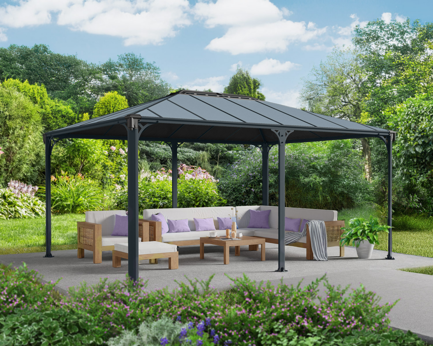 Pergola Palram Martinique 5000 493x359x286cm antrasiitti