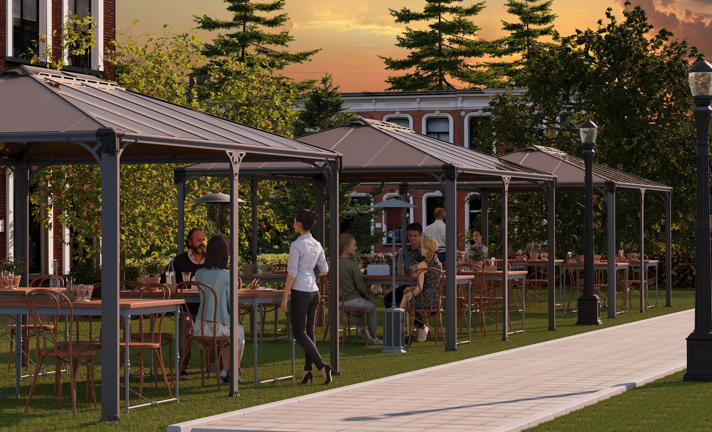 Pergola Palram Martinique 5000 493x359x286cm antrasiitti