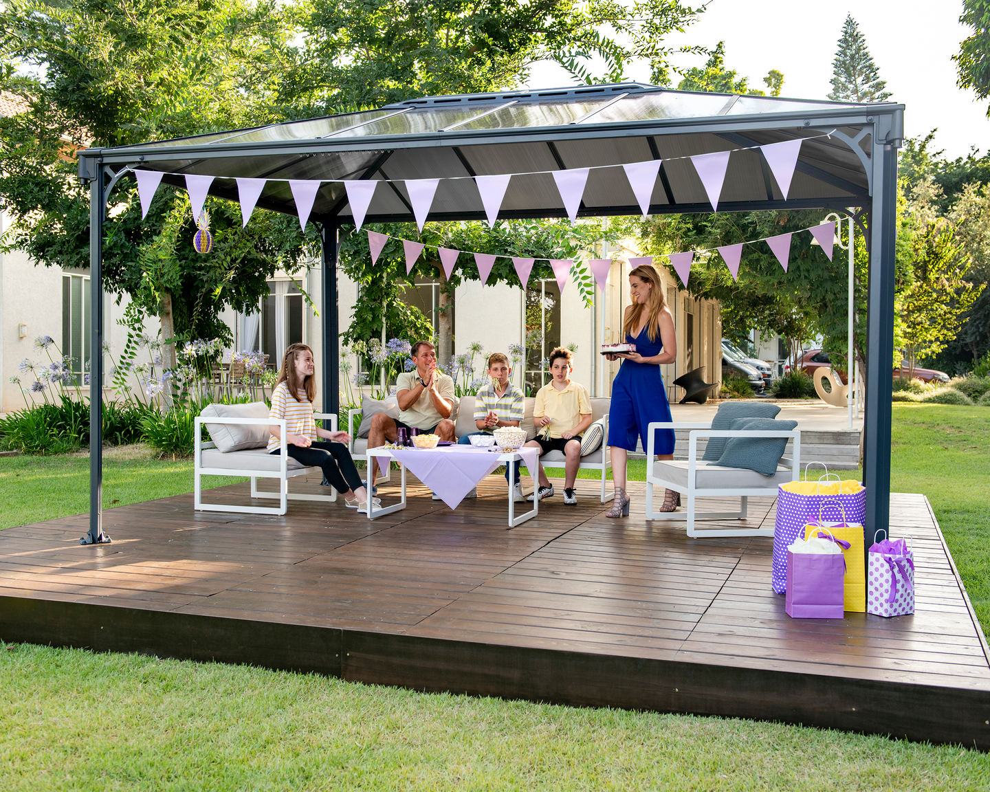 Pergola Palram Martinique 4300  430x295x274cm antrasiitti