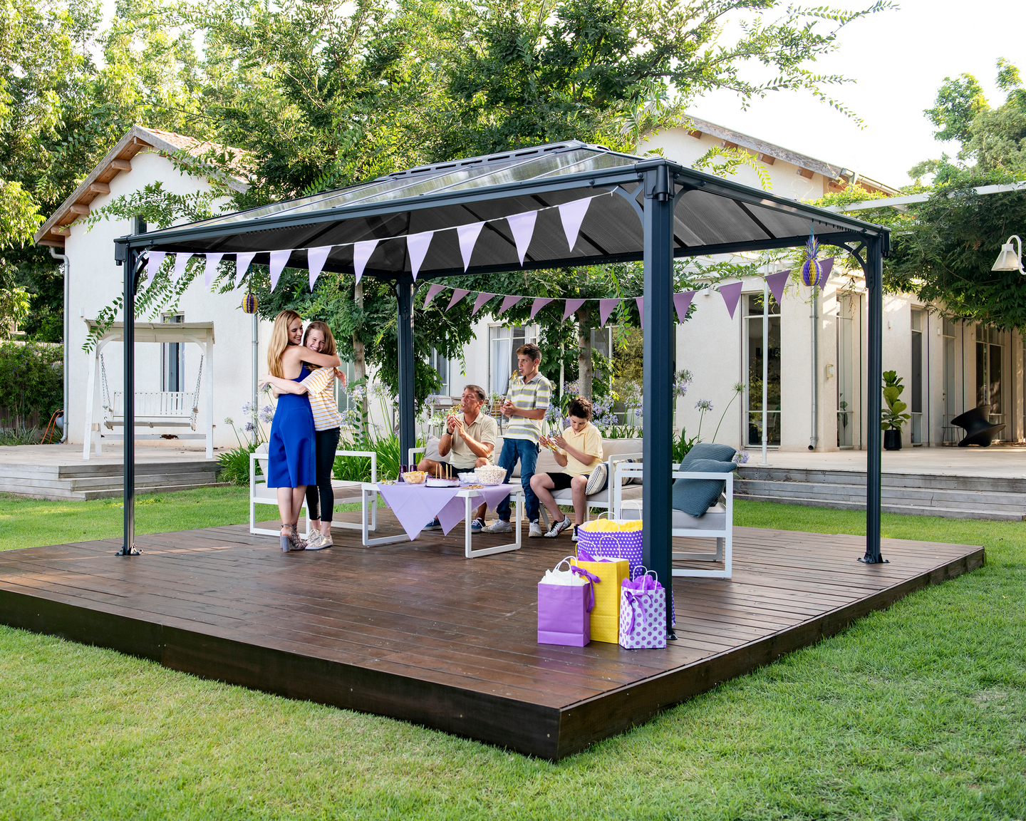 Pergola Palram Martinique 4300  430x295x274cm antrasiitti