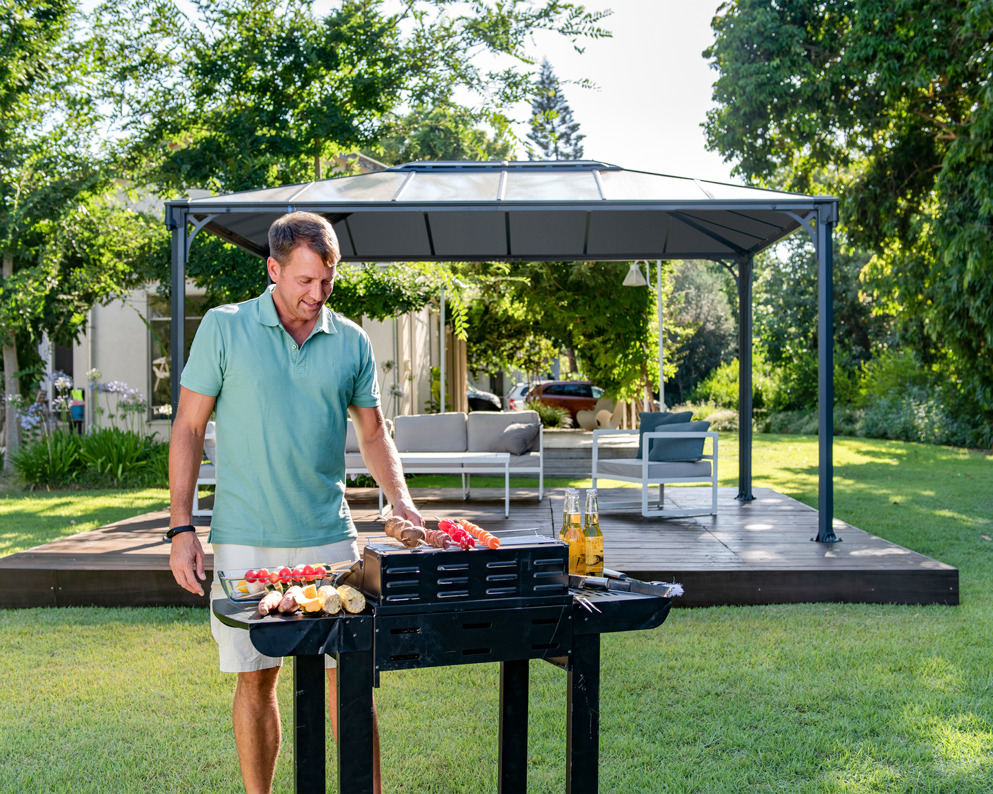 Pergola Palram Martinique 4300  430x295x274cm antrasiitti