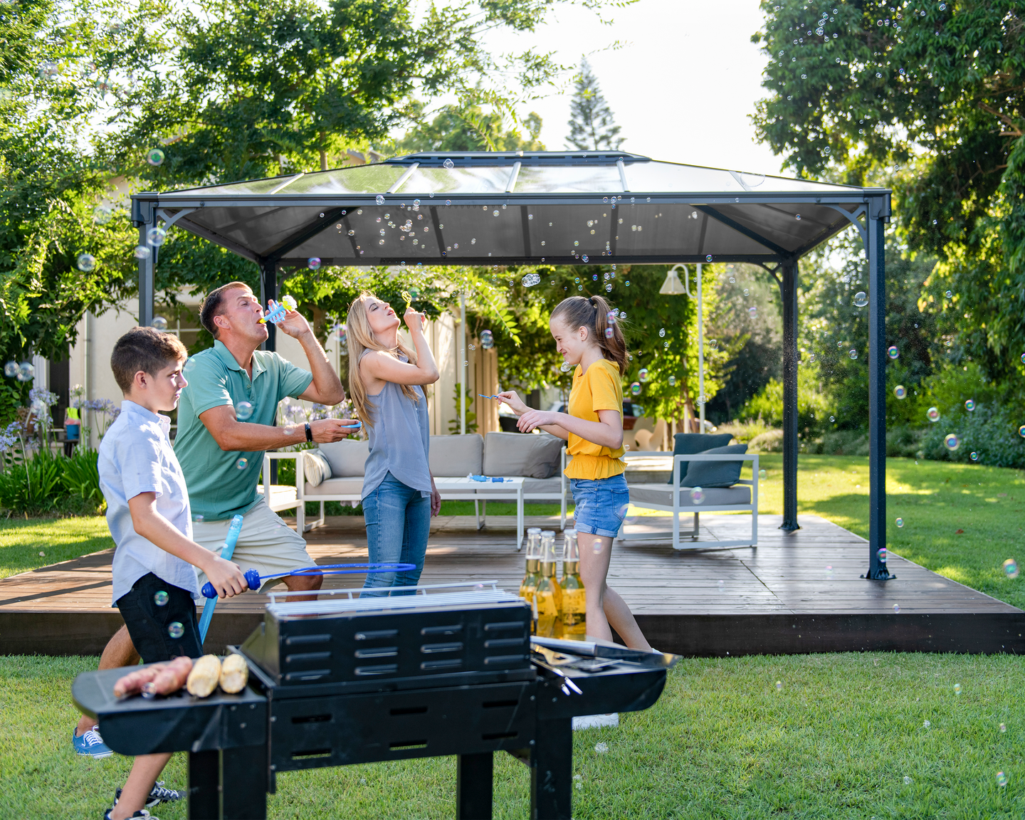 Pergola Palram Martinique 4300  430x295x274cm antrasiitti