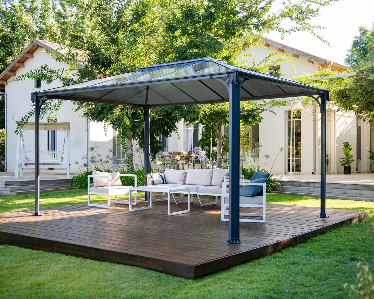 Pergola Palram Martinique 4300  430x295x274cm antrasiitti