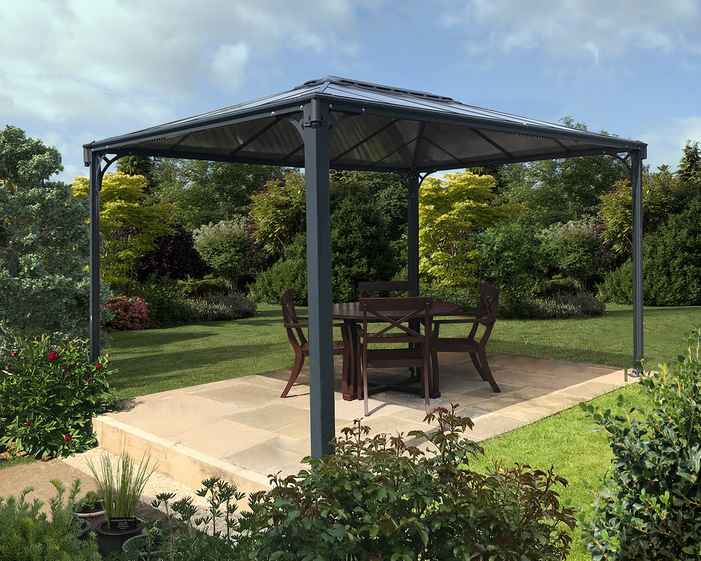 Pergola Palram Martinique 4300  430x295x274cm antrasiitti