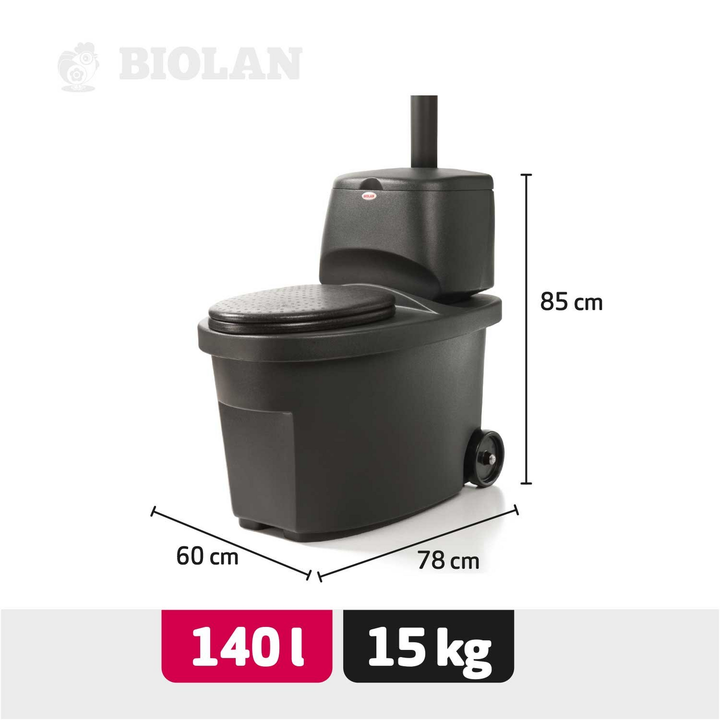 Kuivikekäymälä Biolan Tummanharmaa