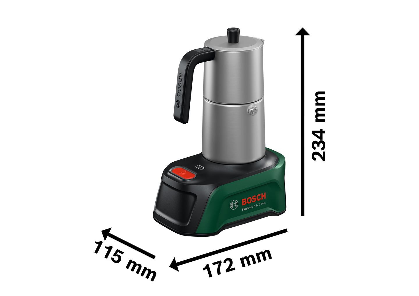 Akkukahvinkeitin Bosch EasyMoka 18V-2 Inox Solo
