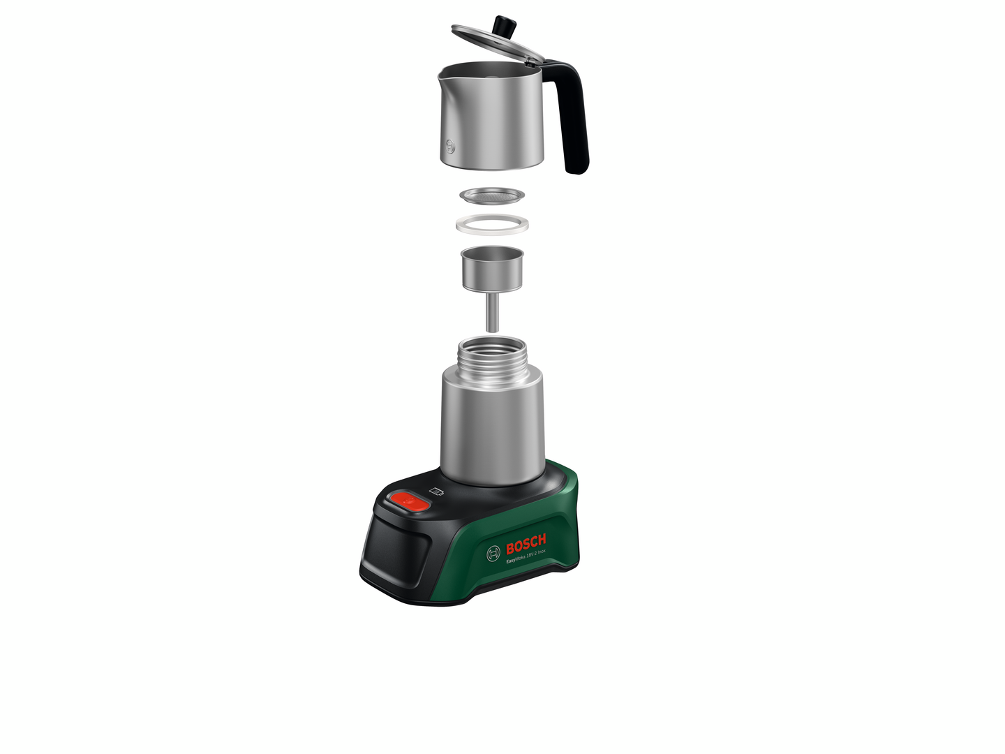 Akkukahvinkeitin Bosch EasyMoka 18V-2 Inox Solo