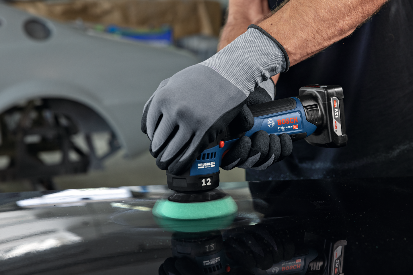 Akkuepäkeskokiillotuskone Bosch PRO GPX 12V-77 Solo