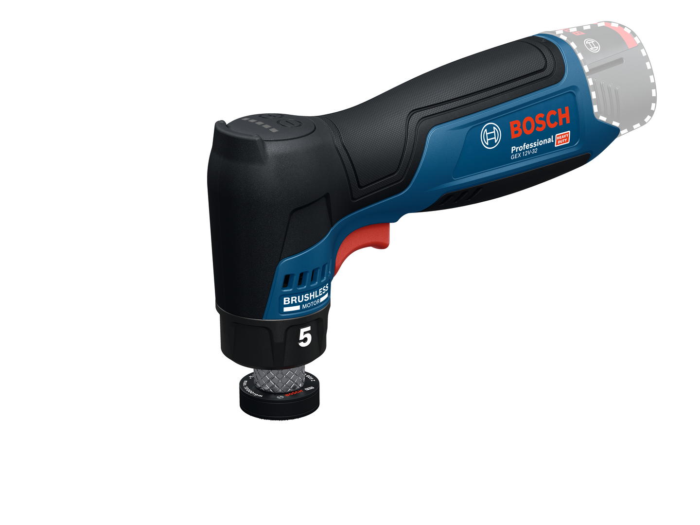 Akkuepäkeskohiomakone Bosch PRO GEX 12V-32 Solo