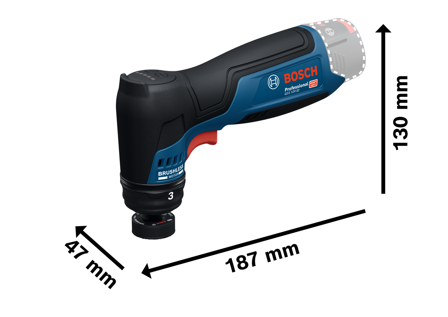 Akkutasohiomakone Bosch PRO GSS 12V-32 Solo