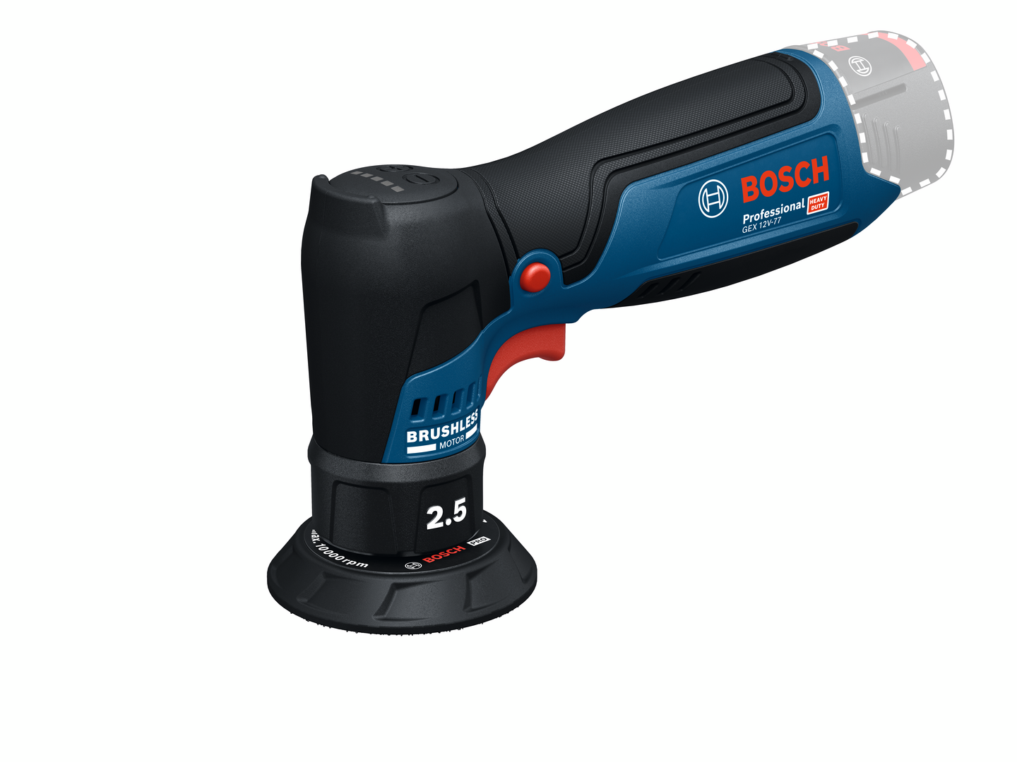 Akkuepäkeskohiomakone Bosch PRO GEX 12V-77 Solo