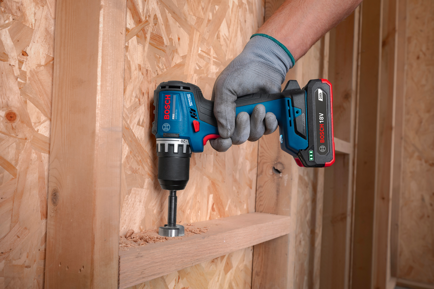 Akkuporakone Bosch PRO GSR18V-52 1x2Ah 1x4Ah L-Boxx
