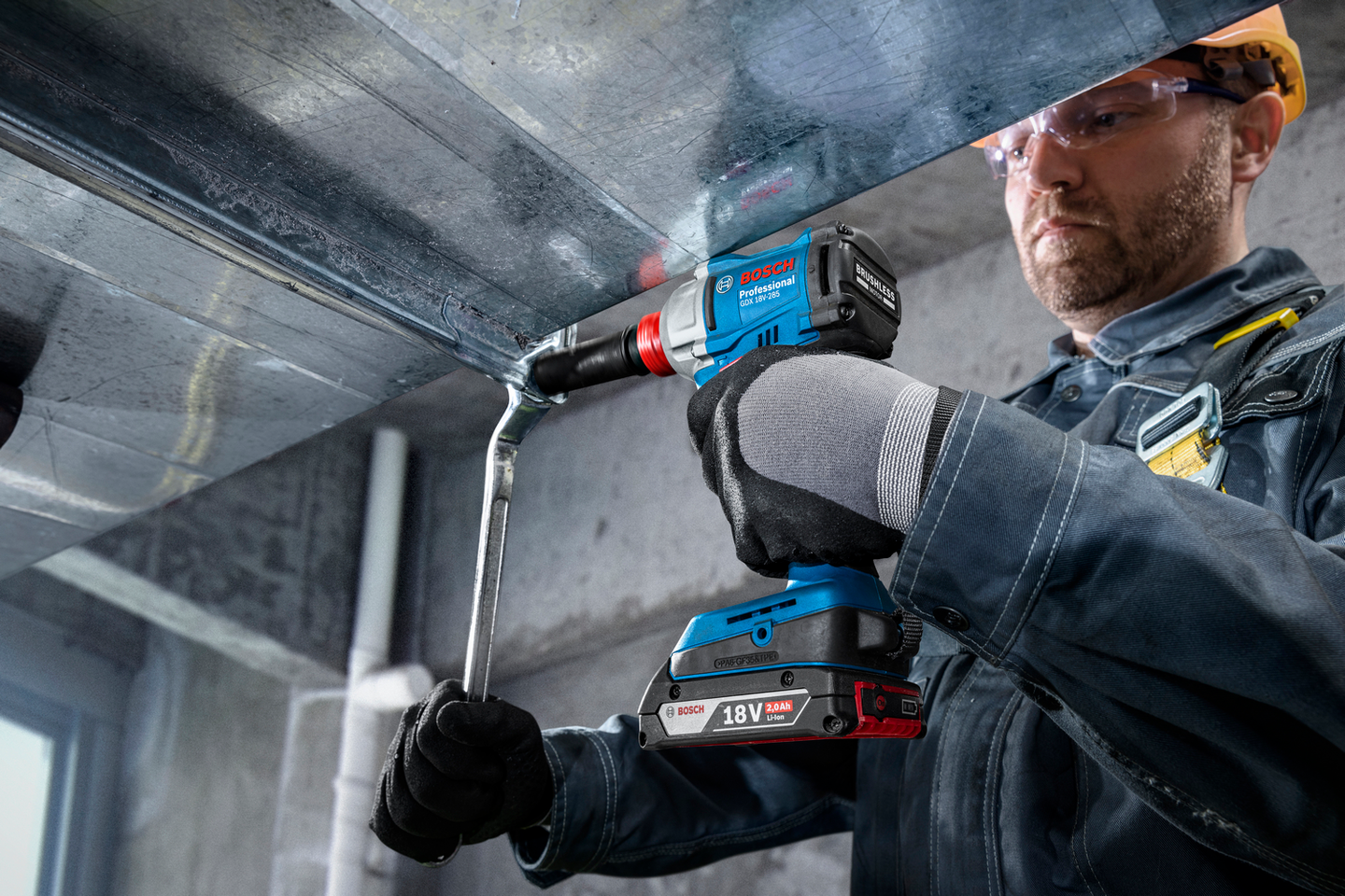 Akkukonesarja Bosch PRO 18V GSR GDX 2x5,0Ah L-Boxx