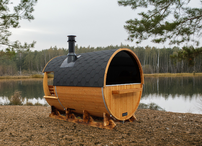 Tynnyrisauna ALEX De Lux 3,0m x 2,2m valmiiksi koottu