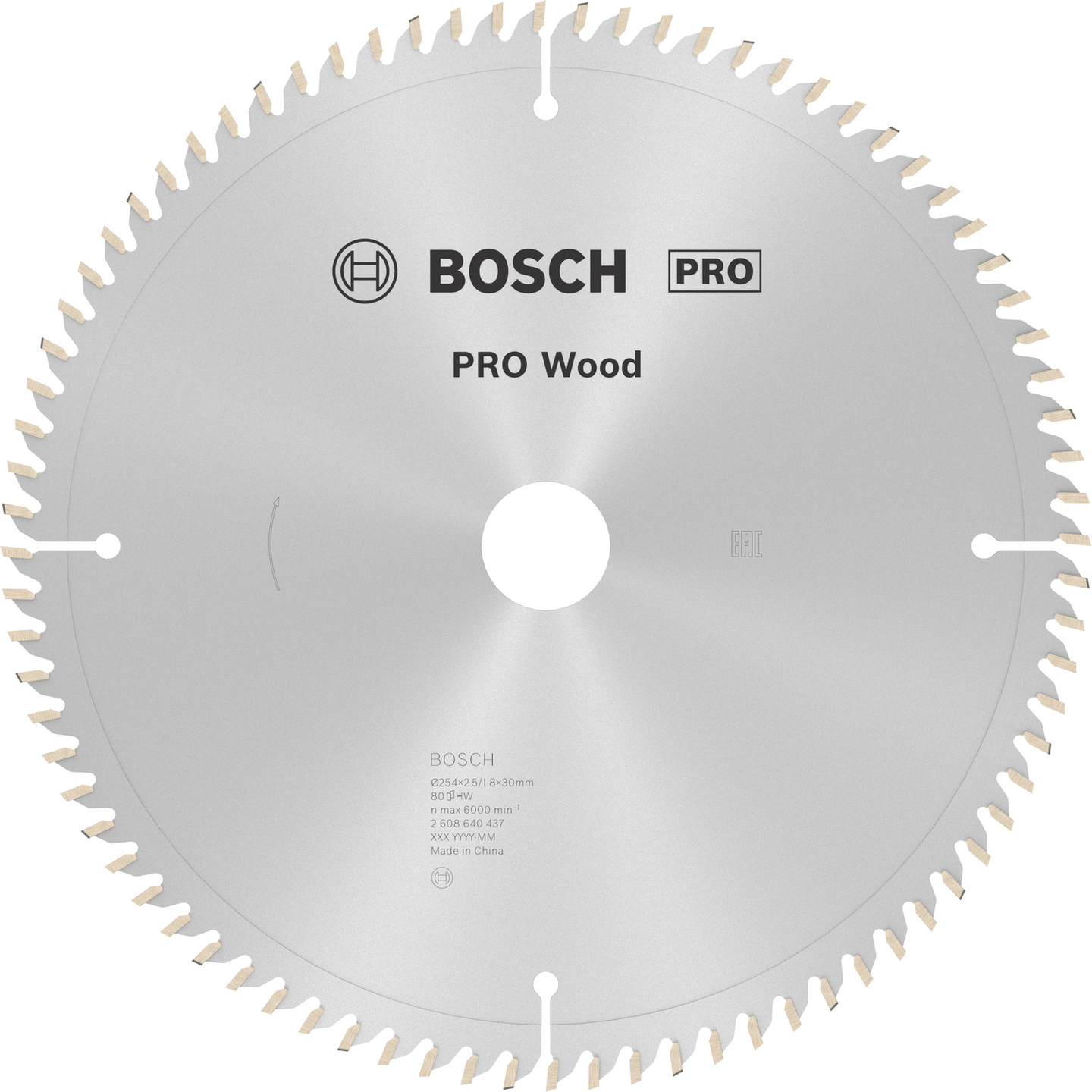 CIRKELSÅGKLINGA BOSCH TRÄ 254X2,5X30MM 80T-5