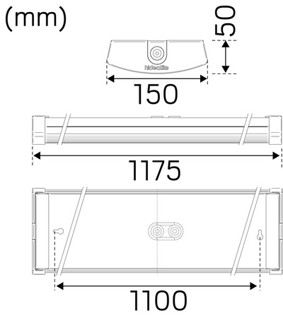Teollisuusvalaisin Hide-A-Lite Liteline G2 IP44 6300lm 40W 3/4k Wh