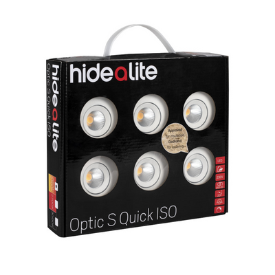 Alasvalo Hide-a-lite Optic Quick S 275lm 2700K IP44 DIM 6-pack valkoinen