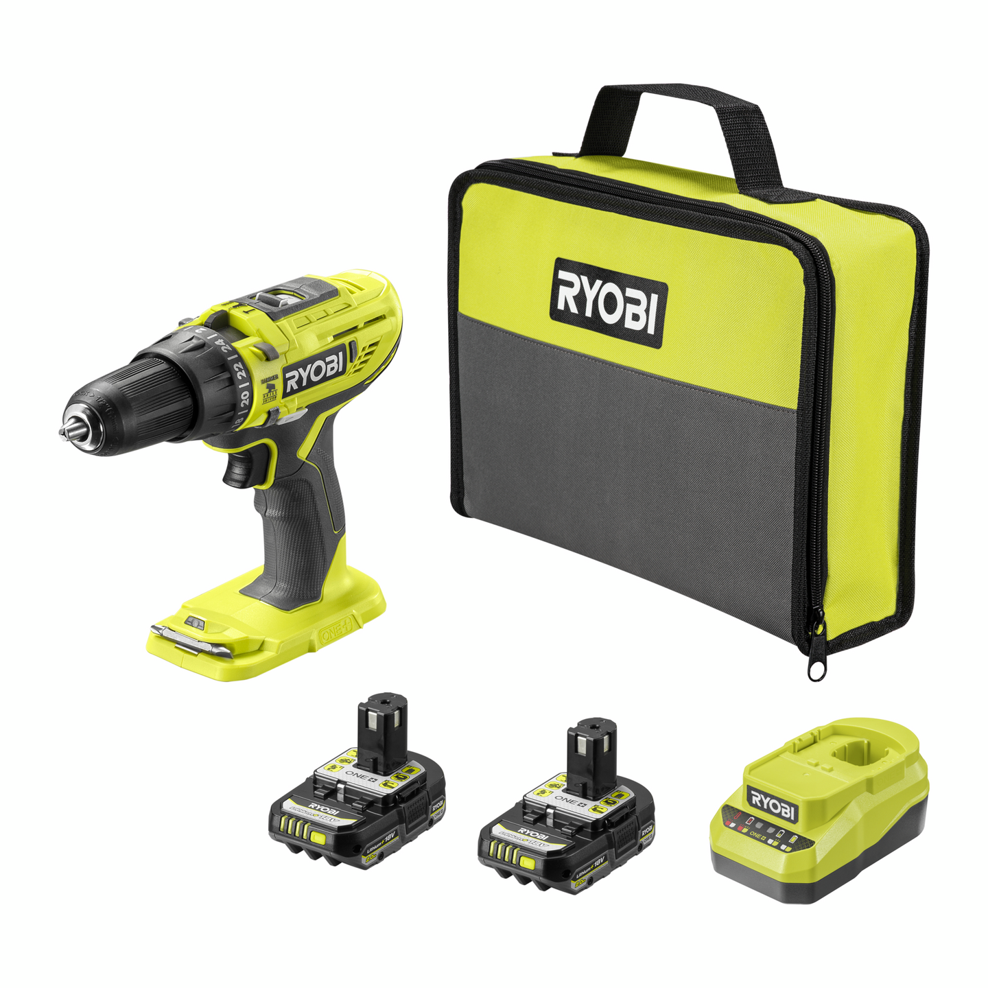 Akkuiskuporakone Ryobi R18PD32-2C20SP 18V ONE+ 2x2,0Ah
