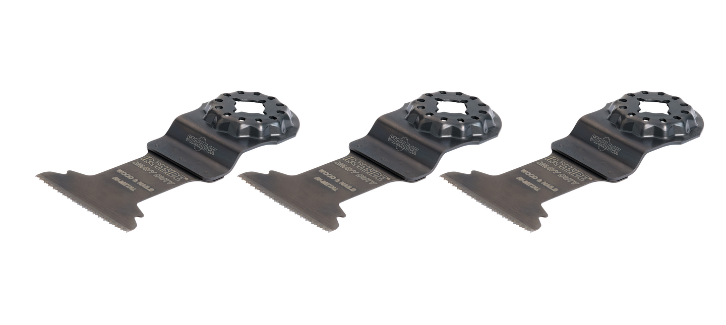 Monitoimikoneen terä Ironside Starlock HD BIM 44mm naulaiselle puulle 3kpl