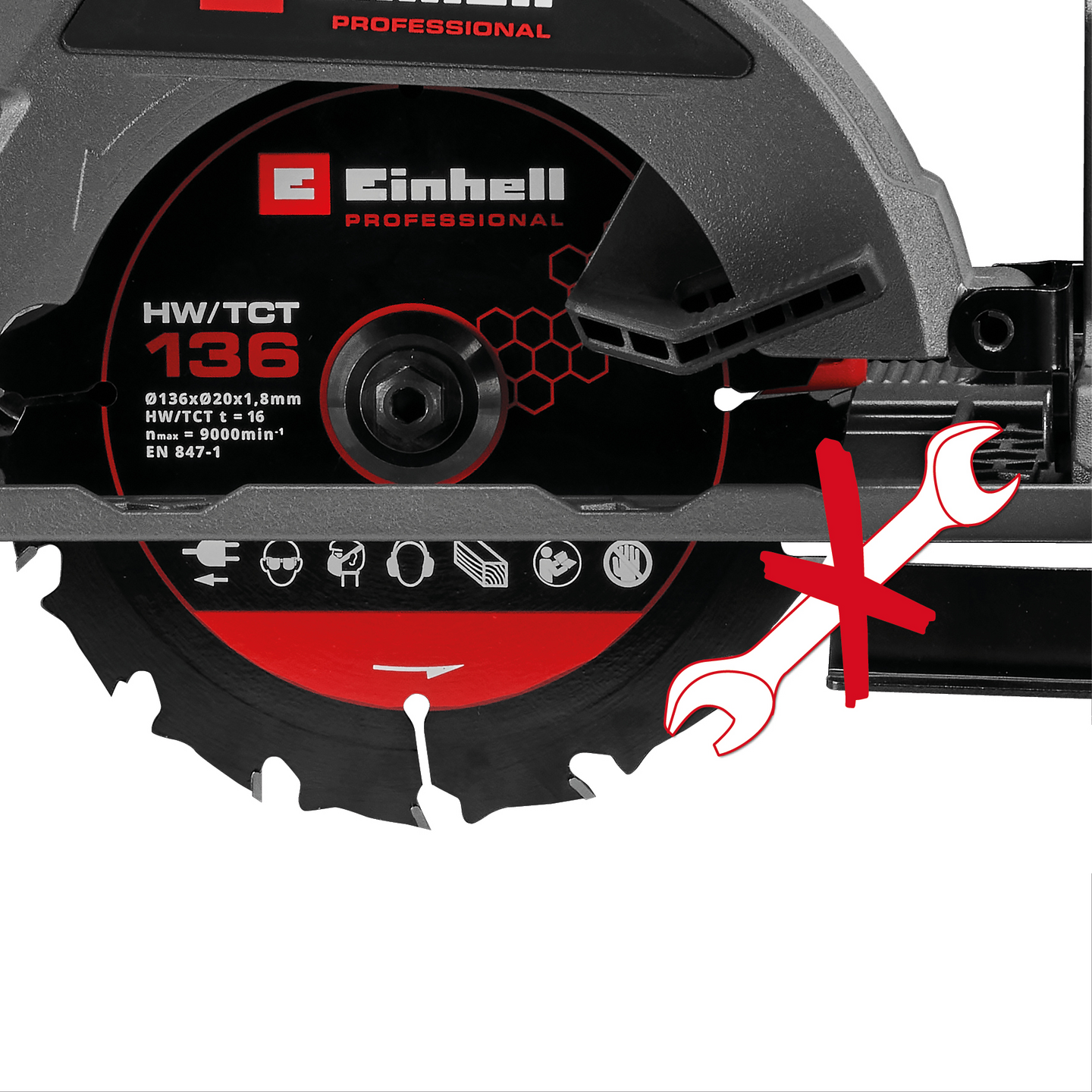 Akkupyörösaha Einhell Professional TP-CS 18/136-C Li BL Solo