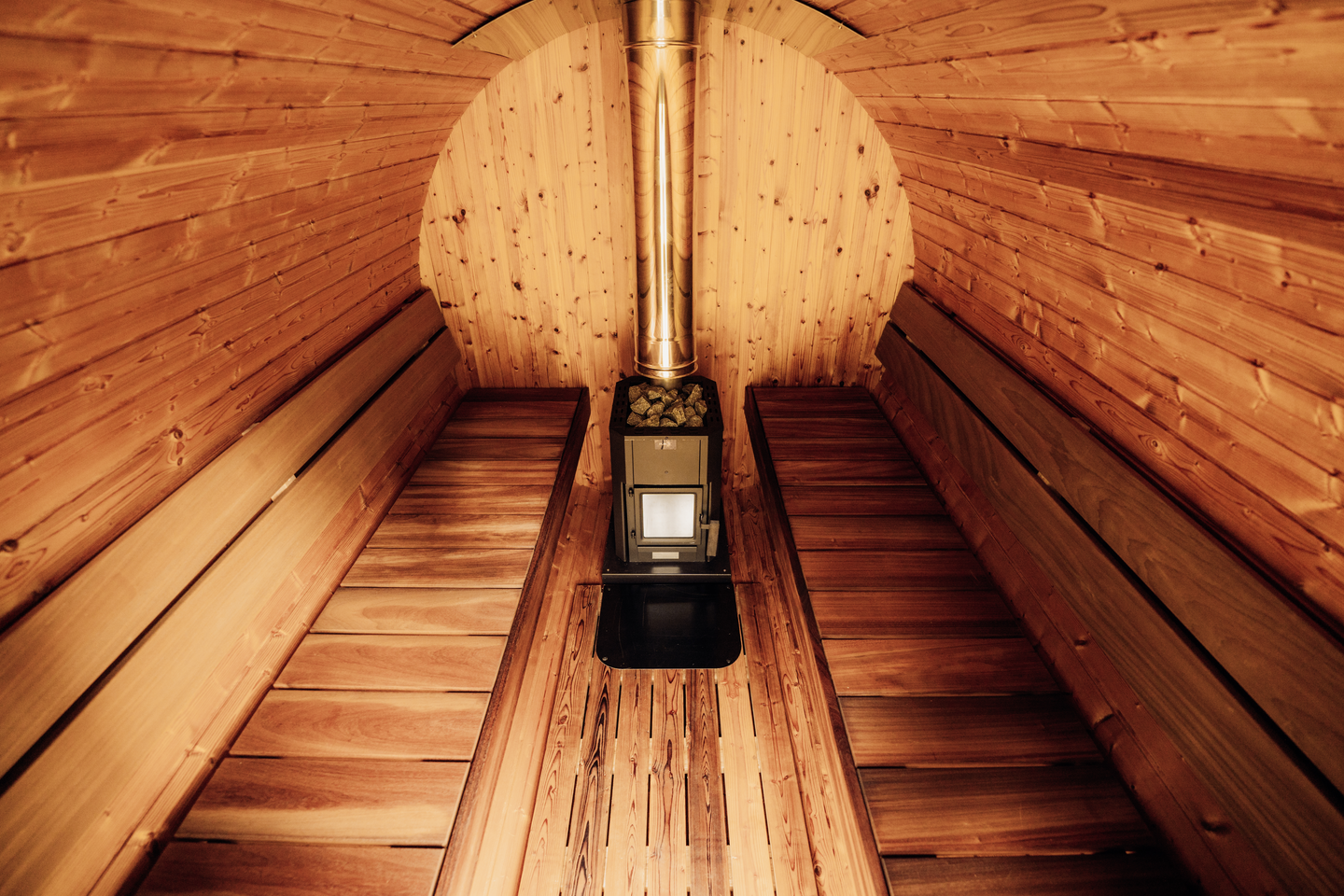 Tynnyrisauna UNO 2,0m x 2,0m valmiiksi koottu