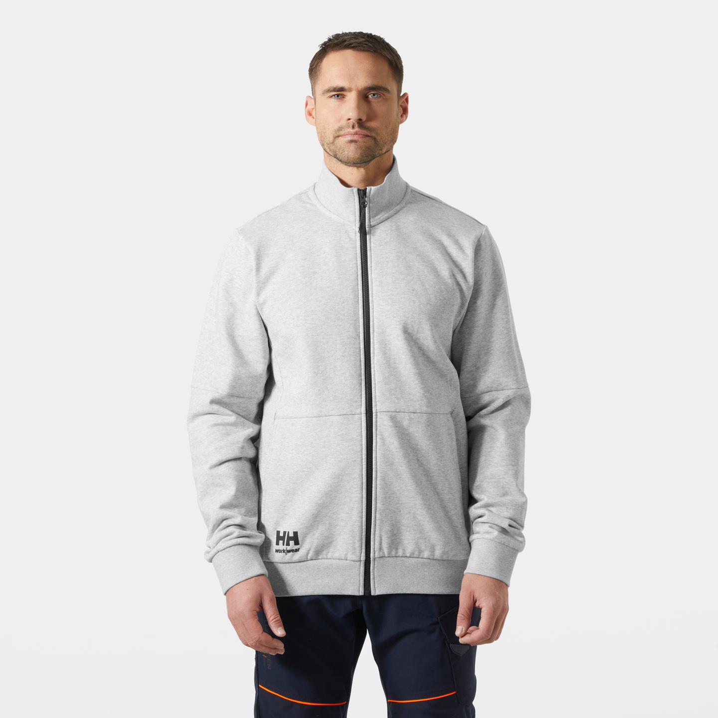 SWEATSHIRT HELZIP 79344 EVO LJUSGRÅ 2XL