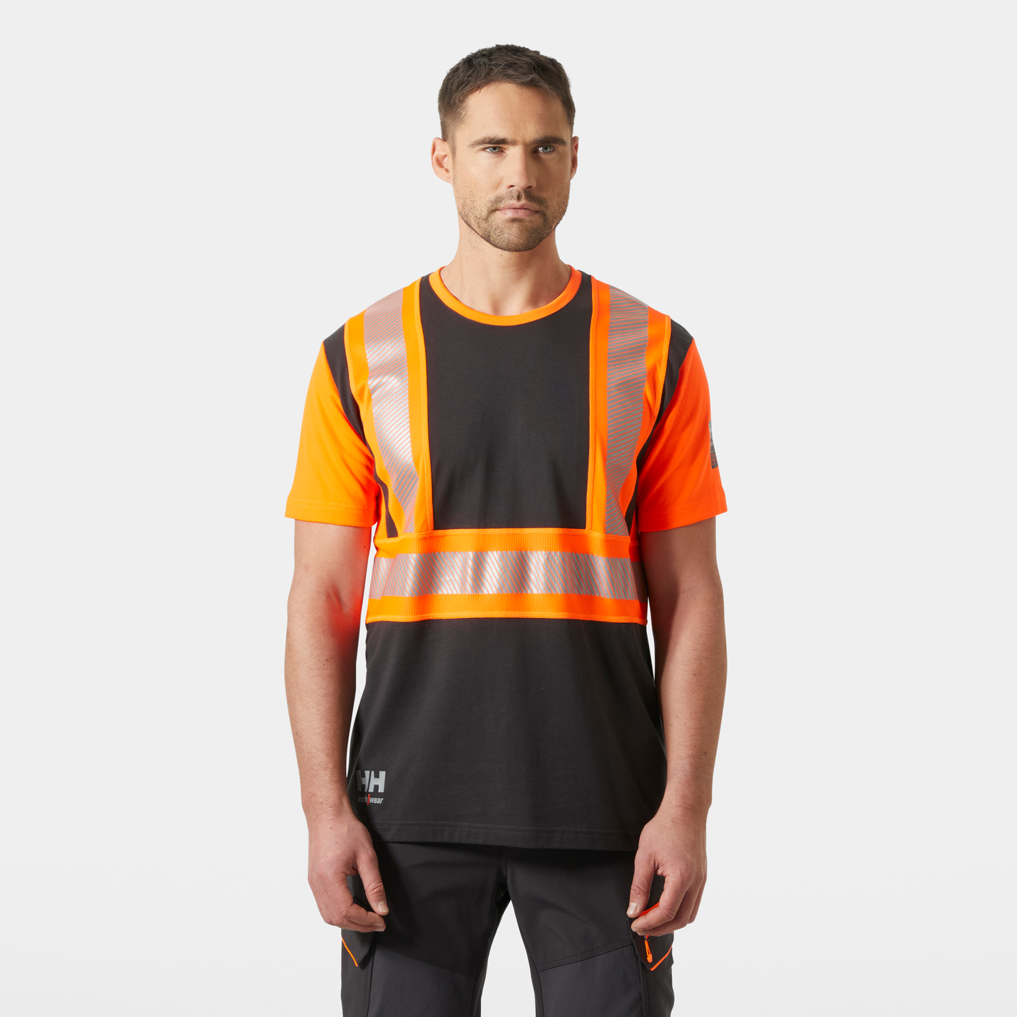 TRÖJA HELLY HANSEN ICU LIFA FLOW ORA/SV 2XL, ORANGE/GRANITGRÅ KL1