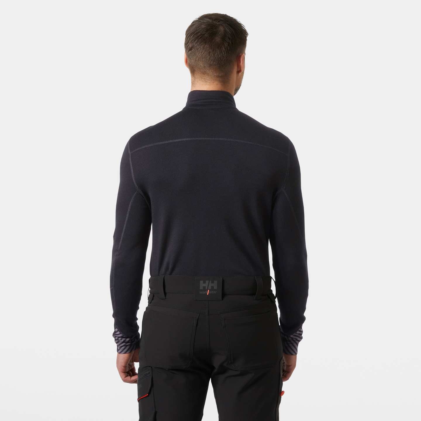 TRÖJA HELLY HANSEN HALVZIP HH LIFA MERINO, SVART 3XL