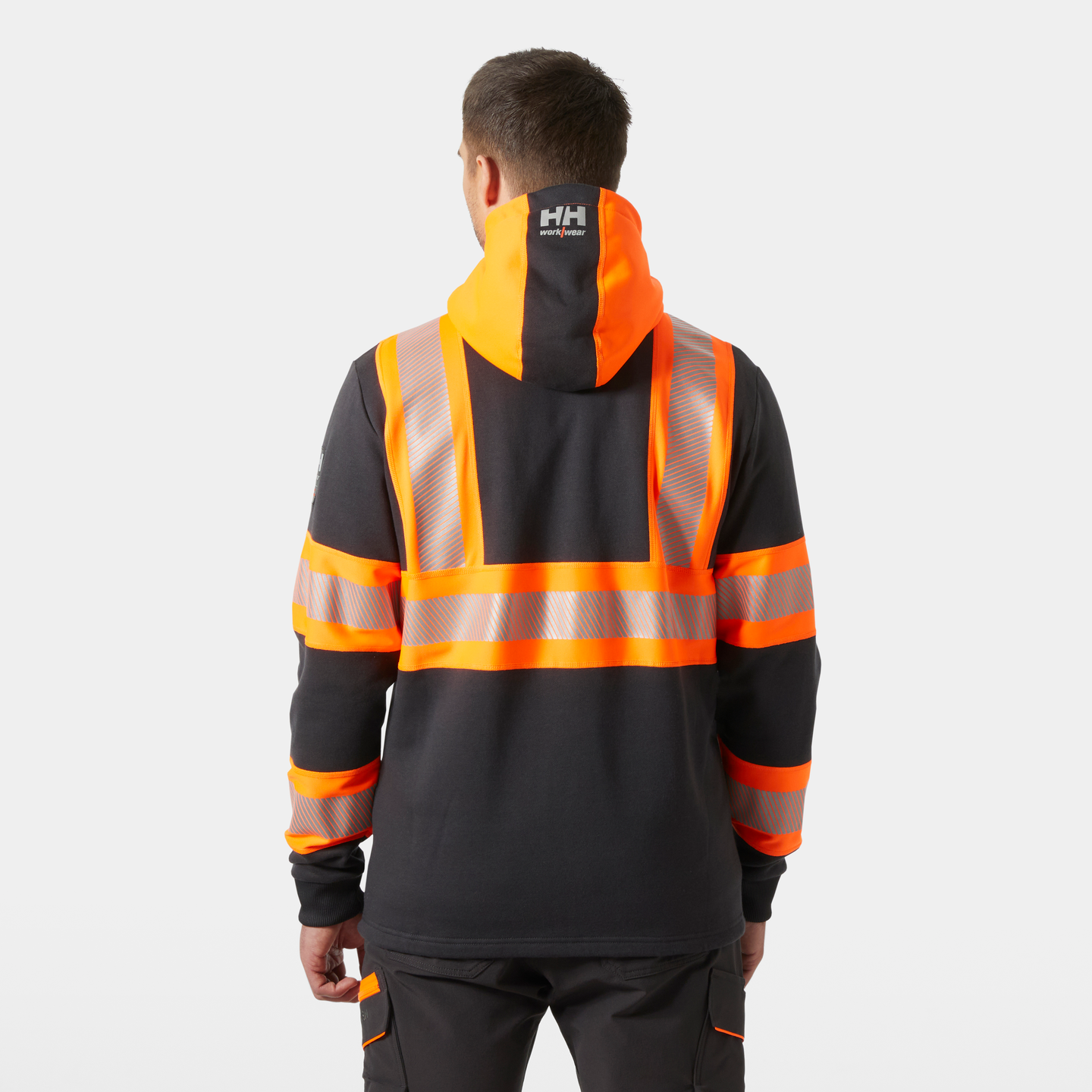 LUVTRÖJA HELLY HANSEN ICU HELZIP VARSEL, ORANGE/GRANITGRÅ 2XL