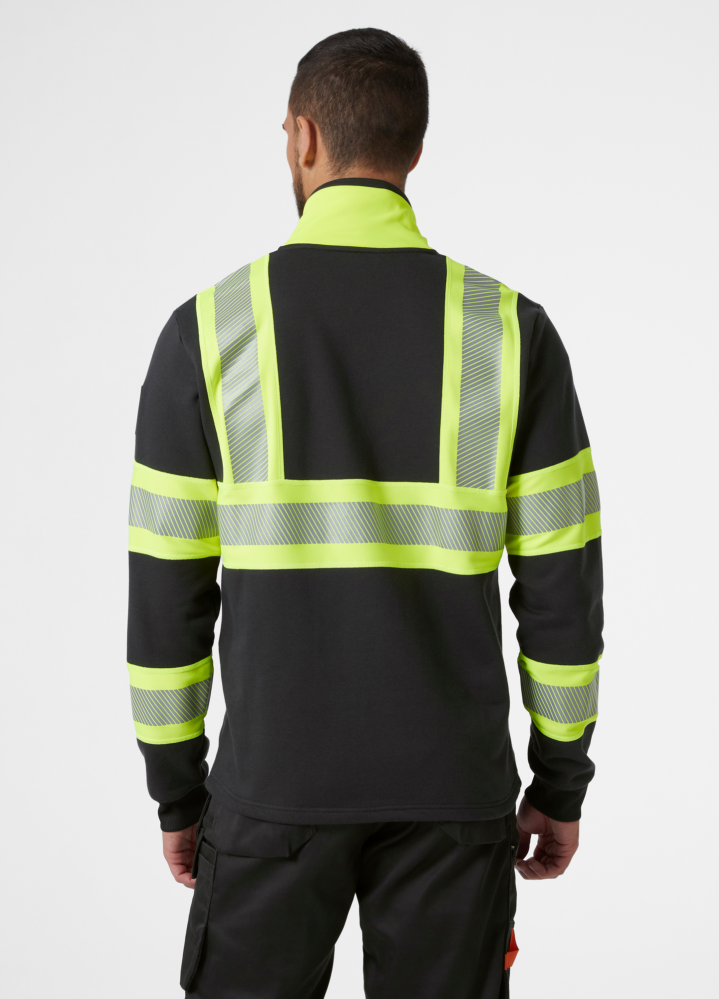 SWEATSHIRT HELLY HANSEN HELZIP ICU KL1 2XL, VARSEL GUL/SVART
