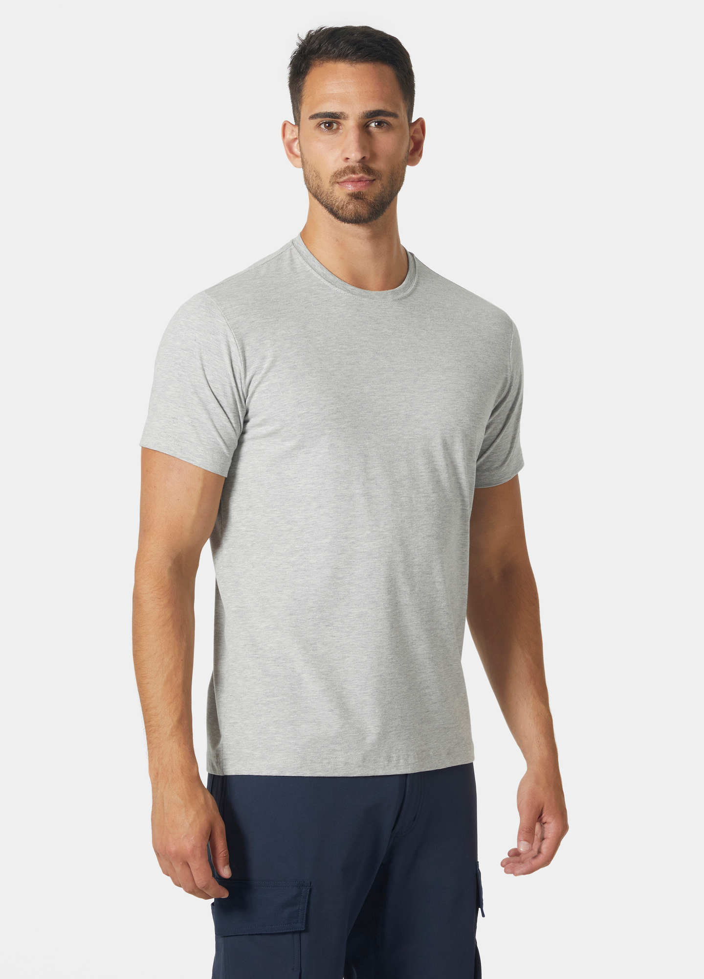 T-SHIRT HELLY HANSEN KENSINGTON GRÅ MEL 2XL, LJUSGRÅ 2XL