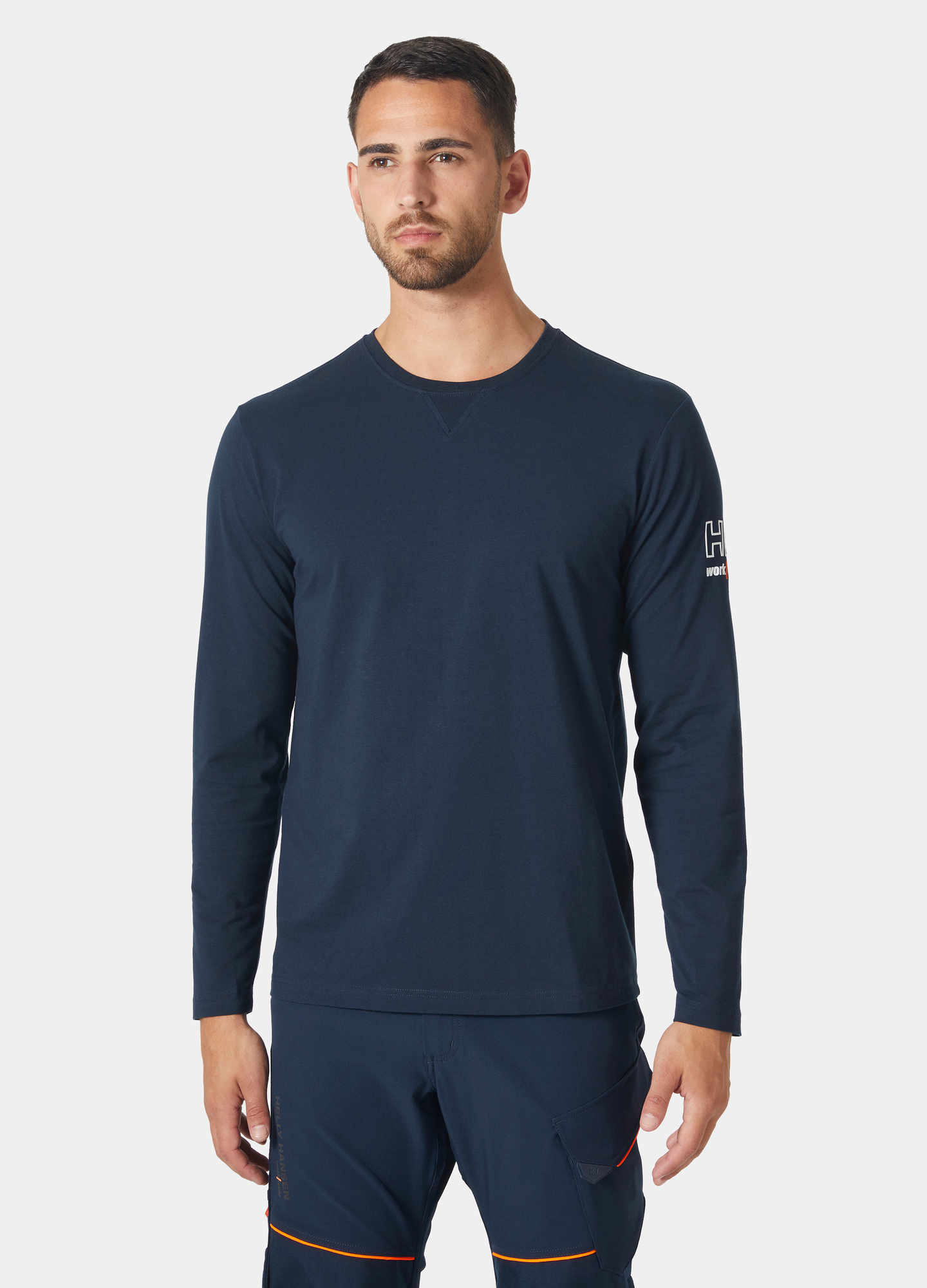 T-SHIRT HELLY HANSEN LÅNGÄRM KENSINGTON, NAVY M