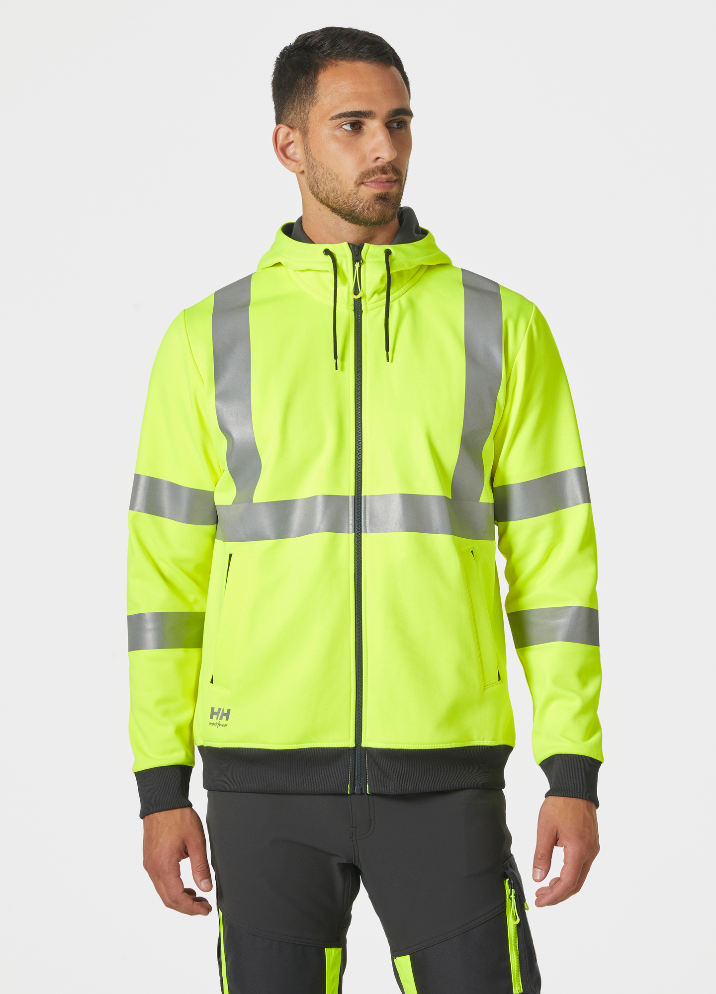 LUVTRÖJA HELLY HANSEN MED DRAGKEDJA ADD VIS, VARSELGUL 2XL KL3